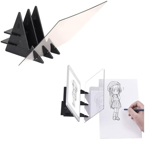 Eruceky 1 Set Tavolo Da Disegno Ottico, Specchio Per Disegnare, Tavolo da Disegno per Immagini Ottiche, Tavolo da disegno Copia, Tavola Da Pittura Ottica Per Bambini Principianti Artisti