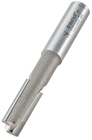 Trend Professional Two Flute Pocket Cutter, 12.7mm Diameter, 1/2 Inch Shank, 22mm Cut Length, Tungsten Carbide Tipped, 3/84LX1/2TC