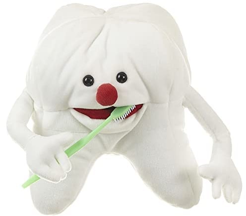 Living Puppets Handpuppe Backenzahn 35cm aus Stoff in der Größe 35cm, W024, Weiß