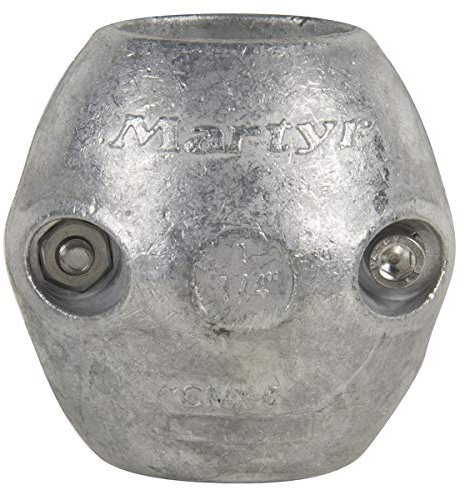 MARTYR CMX05AL Aluminum Shaft & Rudder Anode, 1-1/4