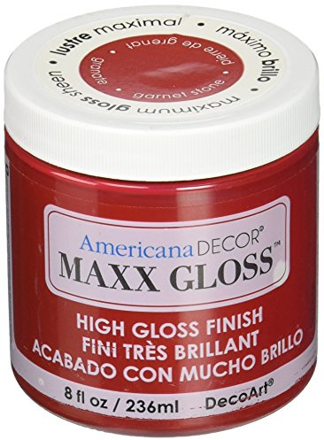 DecoArt Americana Décor Maxx Gloss Bottle Paint, Acrylic, Garnet Stone, 7 x 7 x 8 cm