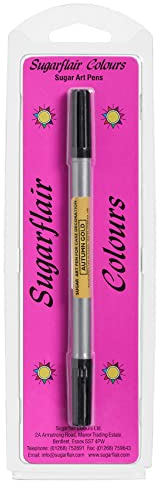 Sugarflair Autumn Gold Edible Food Decorating Pen - Dual Tip Food Pens for Writing Messages & Drawing On Sugar Paste, Marzipan, Frosting Or Any Other Dry Smooth Surface