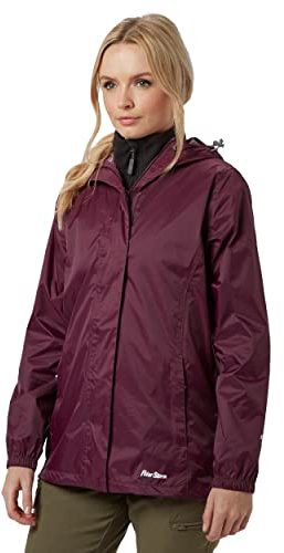 Peter Storm Women's Packable Waterproof Jacket with 2 Zipped Hand Pockets and Adjustable Hood, Pac A Mac, Rain Coat, Cagoule (UK, Numeric, 8, Regular, Regular, Purple)