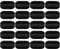 Yibuy 20 x Kabeldurchführungen, Gummi, oval, geschlossen, Blindstopfen, 12 x 26 mm