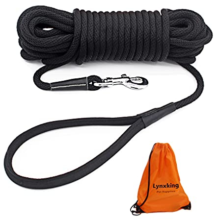 lynxking Hundeleine Schleppleine für Hunde Reflektierend Trainingsleine 9m Ausbildungsleine mit Karabinerhaken Nylon Lange Seil für kleine, mittelgroße große Hunde mit Griff