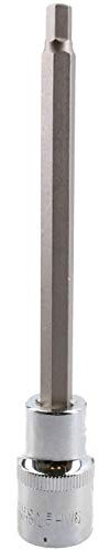 6mm Hex Allen Key Long Bit Internal Socket Metric 1/2 Drive 140mm Length Cr-V