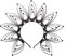 GRACEART Sunburst Halo Crown Stirnband Damen Haarreif Party Kostüm Accessoires (A-schwarz)