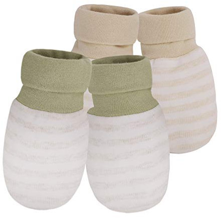 2 Paare Baby Fäustling Handschuhe Neugeborene Kratzhandschuhe Baumwollhandschuhe Anti Scratch Gloves Säugling Fausthandschuhe Herbst Winter Jungen Mädchen Kratzfäustlinge für Baby Care(0-12 Monaten)