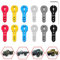 Youmile 12 Stück Servohorn 25T Aluminium M3 Gewinde Metalllenkung 6 Farbe Rot Blau Grau Splitter Gelb Schwarz Servo Zubehör für RC Car Truck Buggy Flugzeug