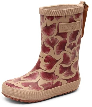 Bisgaard Fashion, Stivali da Pioggia Unisex-Bambini, Multicolore (Bordeaux Leaves), 23 EU
