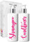 Print Maniacs 2 Set Mrs Hinch Inspired White Personalised Dispenser Pump Bottles Shampoo Conditioner (Pink)