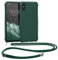 kwmobile Crossbody Case Compatible with Apple iPhone X Case - TPU Silicone Cover with Strap - Dark Green