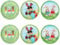 com-four® 6X Osterteller aus Melamin - Deko-Teller für Ostern - Osternest mit Osterhasen- und Ostereier-Motiven [Auswahl variiert] (6 Stück - Oster-Design)