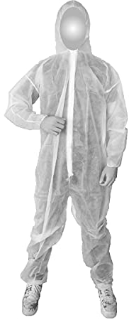 FETEX 10x Polypropylen Overall TYP 40 Einweganzug Schutzanzug Maleranzug Lackieranzug Einwegoverall (XL)