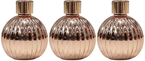 3 Piece Reed Diffuser Fragrance Set Nectarine Blossom & Honey Scent Rose Gold