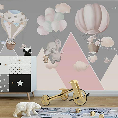SHINERING Papier peint mural de dessin animé personnalisé Décoration de chambre d'enfant Chambre de fille Papier peint chaud Maternelle Revêtement mural 3D 430cm (L) × 300cm (H)