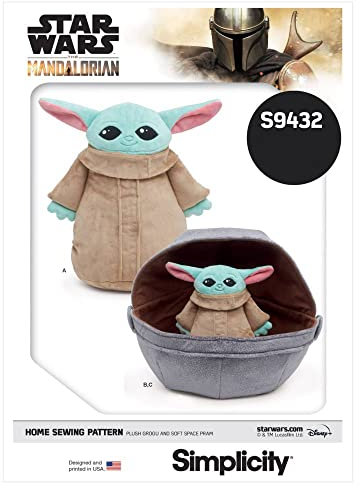 Simplicity Schnittmuster S9432 Plüsch Grogu und Soft Space Kinderwagen
