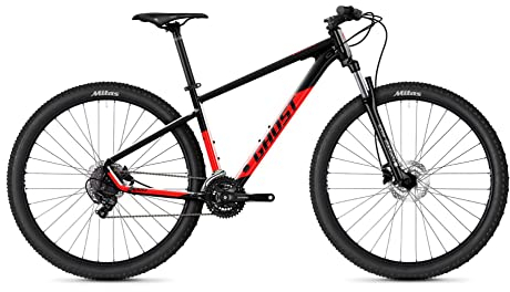 Ghost Kato 29R Mountain Bike 2022 (M/44cm, Black/Riot Red - Glossy)