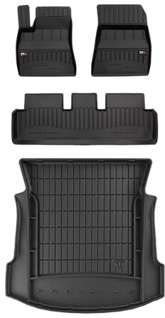 OMAC Fußmatten & Kofferraumwanne Set für Tesla Model 3 2017-2025 Gummi 4X