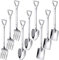 LOOR 9 unidades pala cuchara tenedor pala café cuchara cuchara cuchara mango postre cuchara cuchara cuchara helada cuchara cuchara cuchara tenedor de fruta