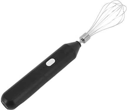 Machine à Mousse électrique Portative, Batteur à Oeufs électrique à Batterie 1200mah en Acier Inoxydable Rechargeable par USB Facile à Utiliser Portable pour la Cuisson à la Maison (Le noir)