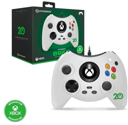 Hyperkin Duke Kabelgebundener Controller für Xbox Series X|S/Xbox One/Windows 10 (Xbox 20th Anniversary Limited Edition) – Offiziell von Xbox lizenziert | weiß