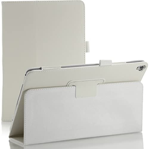 Folio Plain Leather Stand Case For Apple iPad 10.2 9th Generation 2021 8th Generation 2020 & 7th Generation 2019 (White)