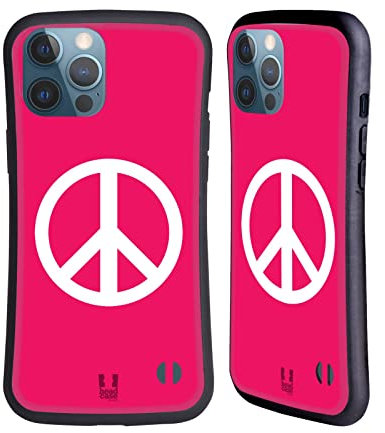 Head Case Designs Rosa Emblemi della Pace Cover Ibrida Compatibile con Apple iPhone 13 PRO Max