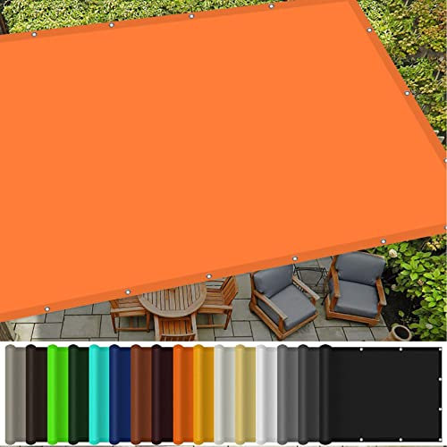 SunSail Wasserdicht Rechteckig 1.4 x 2.2 m Sonnenschutz Windschutz Terrassendach Sichtschutz mit Ösen und Befestigungsseile für Patio Hinterhof Rasengarten, Orange