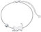 LONAGO Katze Armband 925 Sterling Silber Nette Katze mit Geburtsstein Armband Schmuck für Frauen (April-Weiß)