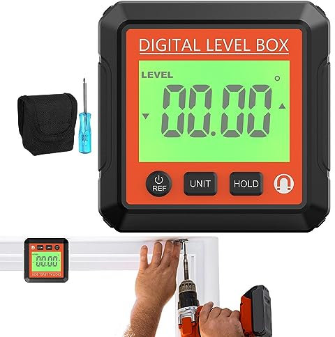 VENTDOUCE Digitales Winkelmessgerät,Staubdichtes Winkelsuchgerät Digital | Hochpräzises Winkelsuchwerkzeug für Bauwesen, Holzbearbeitung, Tischkreissäge, Winkelmessung