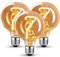 Edison Vintage Glühbirne E27, E27 LED Vintage Dimmbar 3W Glühbirne E27 Led Warmweiss Edison Glühbirne E27 Vintage Ideal für Nostalgie und Retro Beleuchtung im Haus Café Bar, Bernstein Glas - 3 Stück