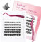 FADLASH Kit Ciglia Finte Pressione Ciglia Autoadesive, Senza Colla, 54pcs Ciglia+Pinzette(Z5)