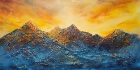 adrium Acryl-Bild 160 x 80 cm: Berge mit Schnee in den Bergen. (212237371)
