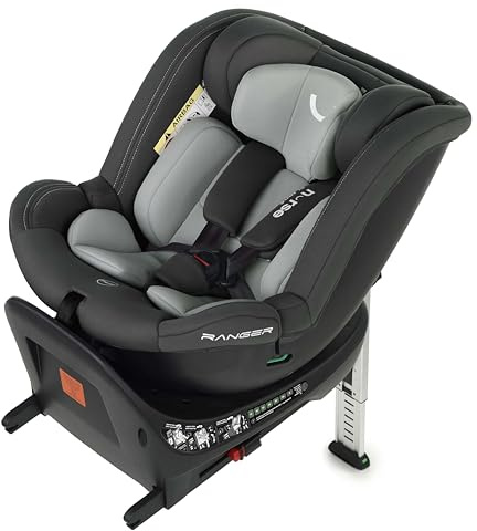 Nurse Ranger i-Size, Autositz von 40 bis 150 cm, um 360 Grad drehbar, Isofix und Stellfuß, Rückwärtsgang