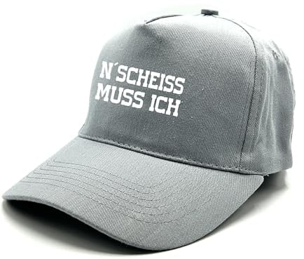 Herzbotschaft Baseball Cap | Schirmmütze | N´Scheiss muss ich | Farbwahl | Unisex Baseball Mütze | hochwertiger Druck | OneSize durch verstellbaren Klettverschluss