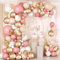 Blush Pink Luftballon-Bogengirlande-Set, 140 Stück, altrosa, Ballonbogen-Set mit rotgoldenem Aprikosenballon, hautfarbene Ballongirlande für Grillpartys, Babypartys, Geburtstagspartys,