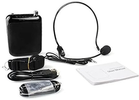 Amplificador de voz con micrófono Amplificador De Voz, Micrófono Potenciador De Megáfono, Minialtavoz Portátil, Micrófono Profesional Con FM For Guías De Recorrido Educativo Batería de larga duración,