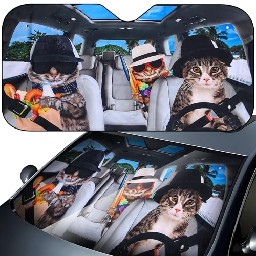 Parasol para Auto Parabrisas Interior,Parasol Luna Coche Protección Rayos UV Parabrisas,Plegable Sombrilla Resistir Los Rayos UV Pequeño,Parasol Delantero Coche,140 * 70cm para Autos Medianos/Grandes