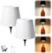 Yevheniy Wireless Bottle Lamp, 2024 New LED Wine Bottle Lamp, 3 Color Wireless Bottle Table Lamp,Cute Embed Touch Control Portable Rechargeable Desk Lamp for Living/Bedroom/Bar (White, 2 Pcs)