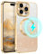 YINLAI für iPhone 15 Pro Hülle Glitzer Kompatibel mit MagSafe,HandyHülle iPhone 15 Pro mit Magnetische Stoßfeste Soft TPU Cover Case Schutzhülle für iPhone 15 Pro Hülle 6.1 Zoll,Gold