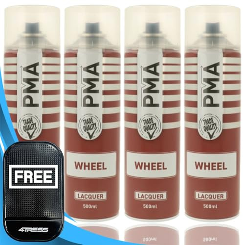 4TRESS PMA 4x Wheel Clear Gloss Lacquer Spray Paint 500ML Aerosol Bodyshop Can Non-Slip Dash Mat(4T-PCPA1016)