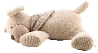 Sterntaler Schlaf Gut Figur Hund Lucky - Baby und Kinder Einschlafhilfe aus weichem Flausch - Kuscheltier mit Soundmodul hilft beim Einschlafen - Geräuschmodul mit beruhigenden Tönen, graubeige