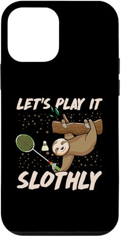 Carcasa para iPhone 12 mini Vamos a jugar con el jugador de bádminton perezoso volante deportivo