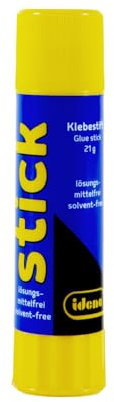 Idena 60068 - Klebestift, farblos, 21 g, lösungsmittelfrei, kinderfreundlicher Kleber für Kunst und Bastelarbeiten