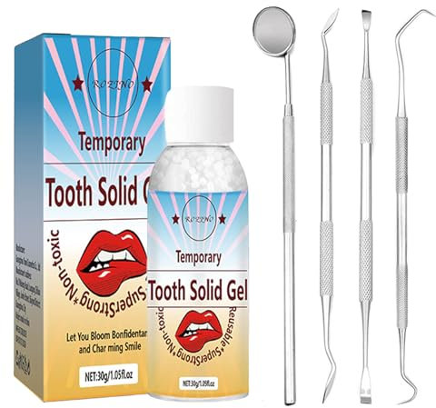 Dientes Postizos Temporales,Perlas de Reparación de Dientes, Dientes Postizos,Gránulos de Reparación de Dientes,para Reparación Dentadura Postiza Dientes Rotos Faltantes,30ml