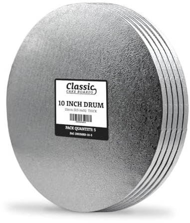 10 Round Cake Board Drum - Pack of 5
