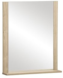 Schildmeyer Spiegel Emmik 159440, weiß Eiche Dekor, 24,5 x 2,6 x 109 cm