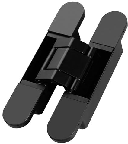 Hidden Door Hinges, Cross Hidden Hinges, 180 Degrees Adjustable Opening Angle 3D Folding Hinge with Hex Wrench Screws for Wooden Door 40kg