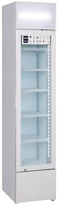 METRO Professional Getränkekühlschrank mit Glastür GSC2133, 133L, 5 verstellbaren Einlegeböden, mit Schloss, LED-Beleuchtung, Weiß